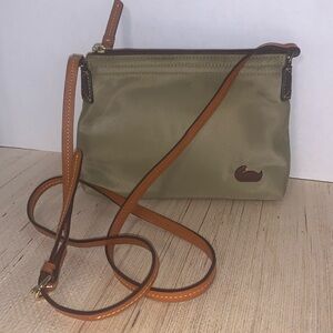 DOONEY AND BOURKE Tan/khaki Nylon Crossbody Handbag Small 6x9x2